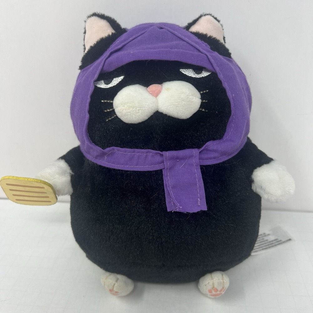AMUSE Nezumi Kozo Ninja Black Cat Plush Stuffed Animal‎ Kawaii Toy 8 Inch